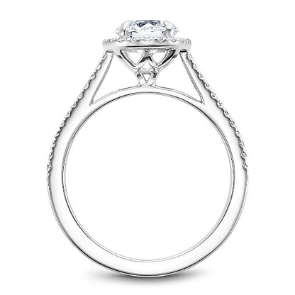 0.22 TCW NC Halo White Gold Semi-mount Bridal