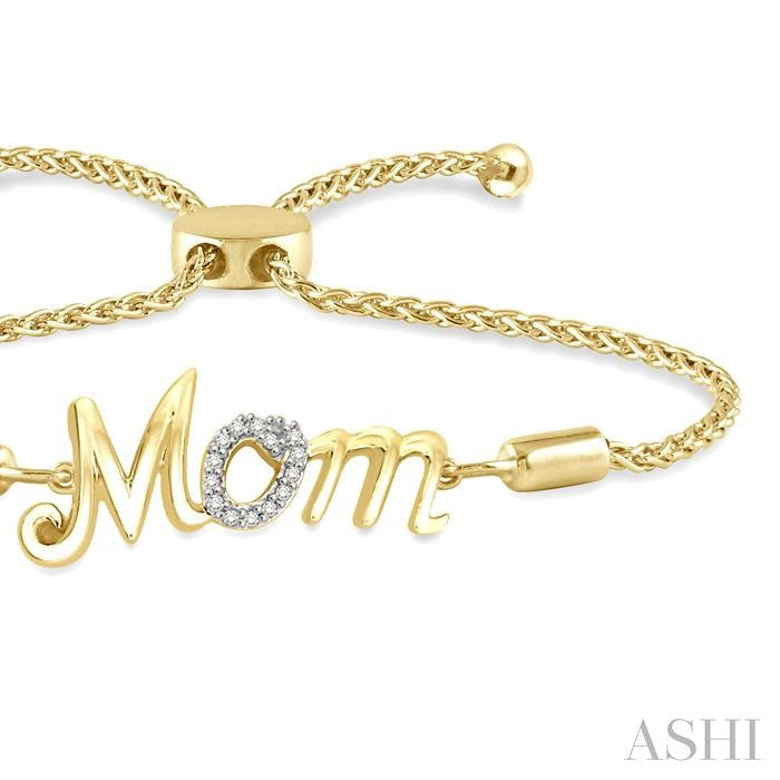Golden Mom Gold Vermeil Diamond Bolo Bracelet