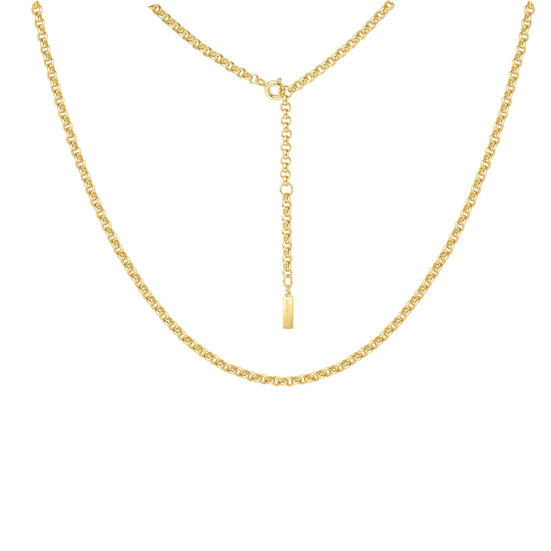Yellow Classic Rolo Chain Necklace