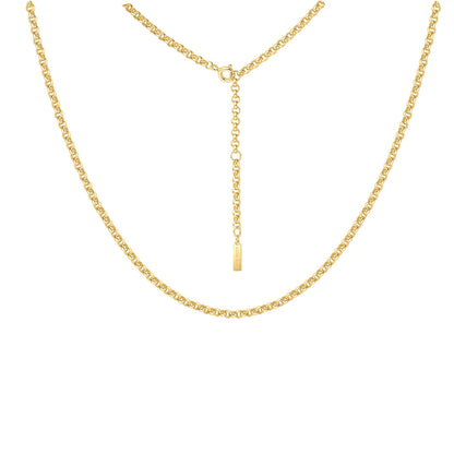Yellow Classic Rolo Chain Necklace