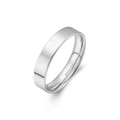 Sunny Sparkler Silver 4mm Smooth Band