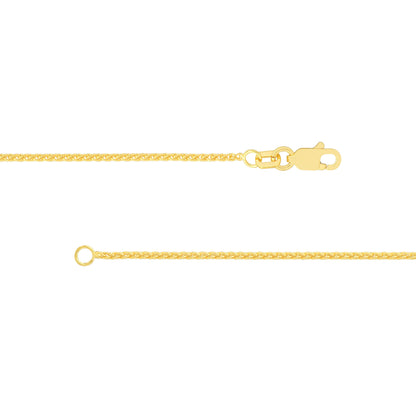 18" 14KY 1.25mm Wheat Chain