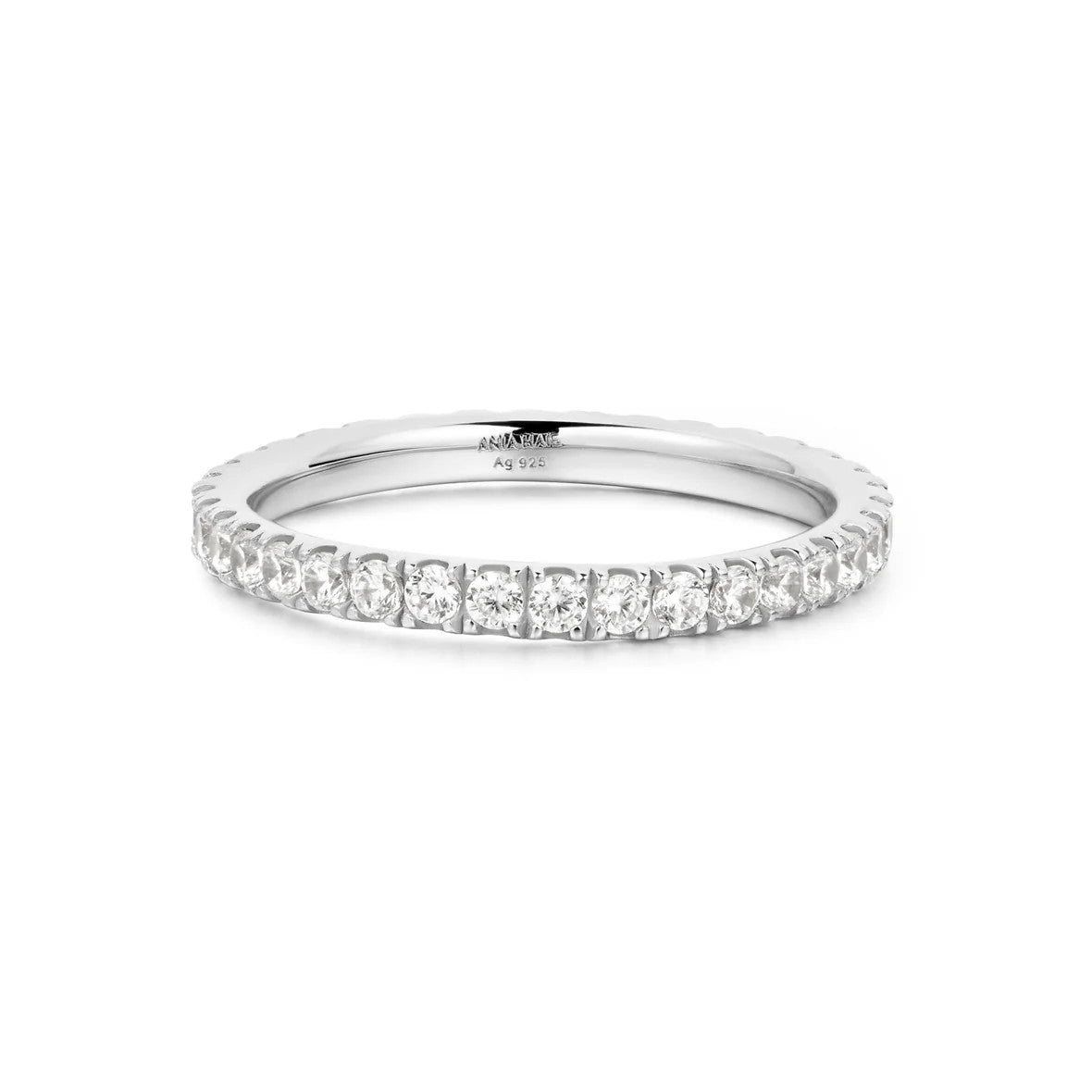 Silver Pavé Eternity Ring