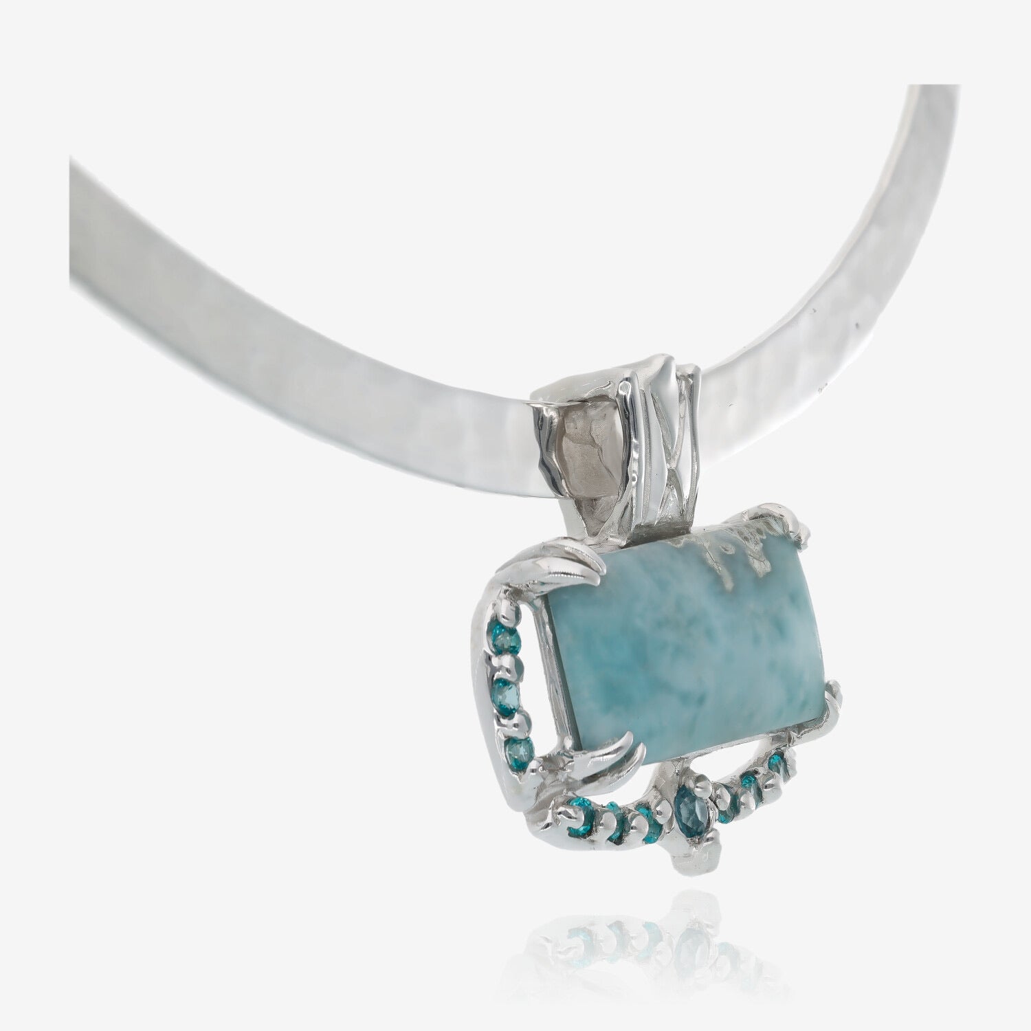 Blue Skies Ahead Larimar and Topaz Collar Necklace