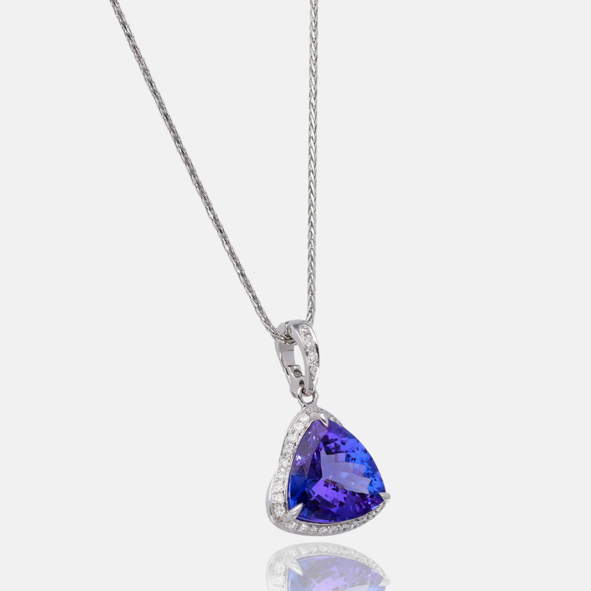 Tanzanite Royal Halo Necklace