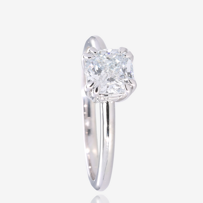 1.13ct Cushion Cut Lab Grown Diamond Solitaire in 14K White Gold