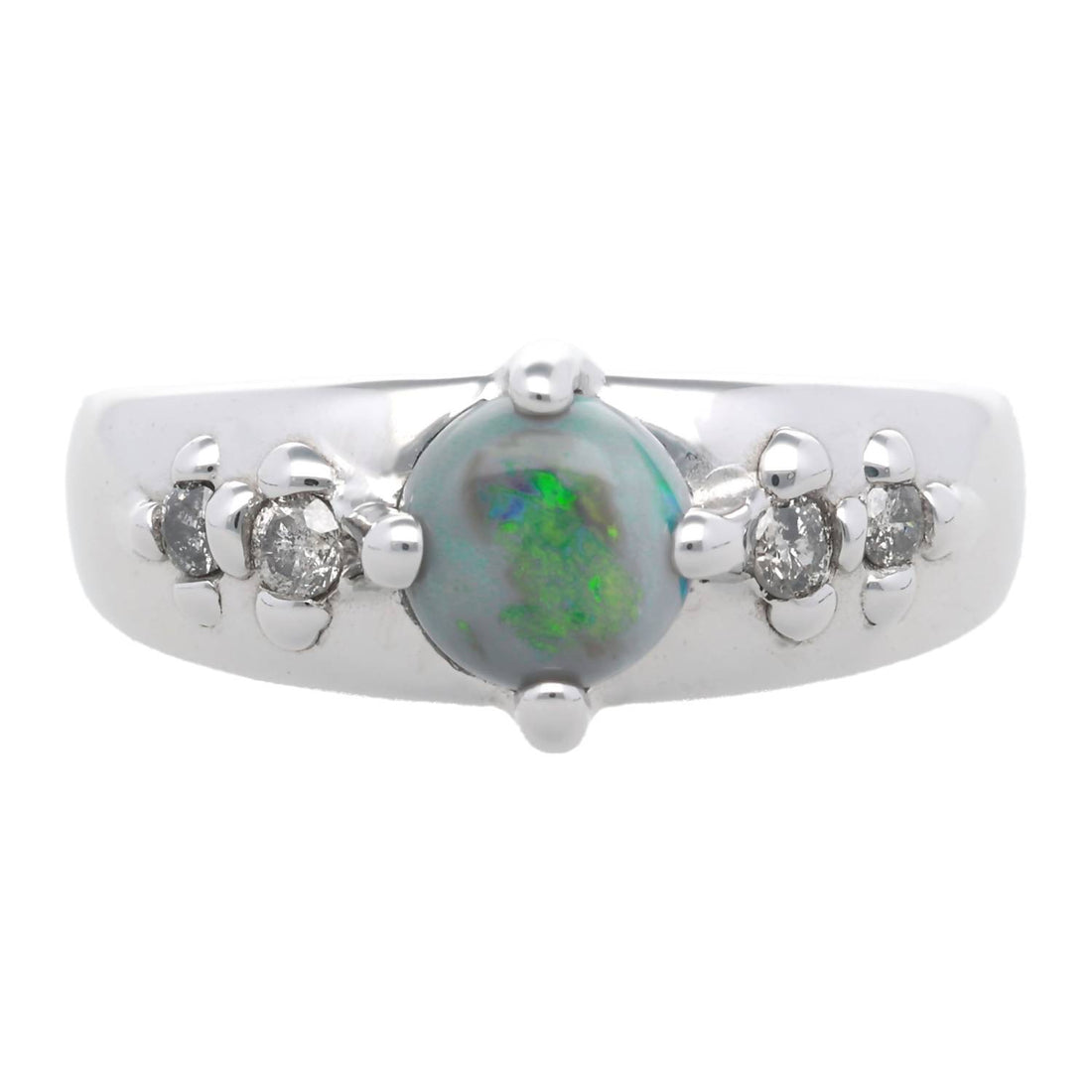 Harbor Lights Opal and Gray Diamond ring