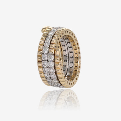 Natural Diamond Flex Triple Wrap Ring