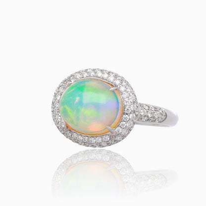 Aura Pavé Opal Ring