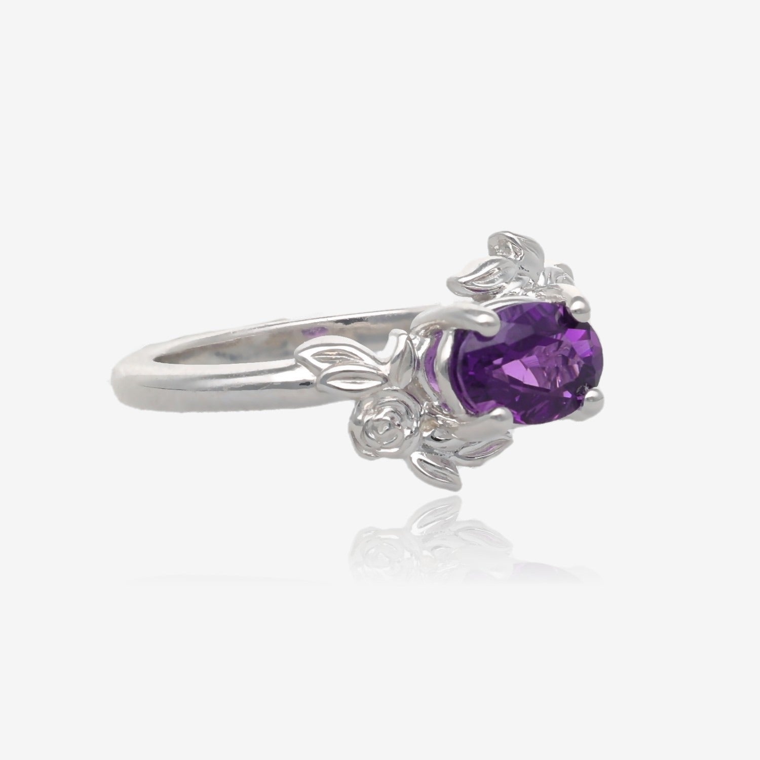 Precious Blossom Amethyst Ring in Silver