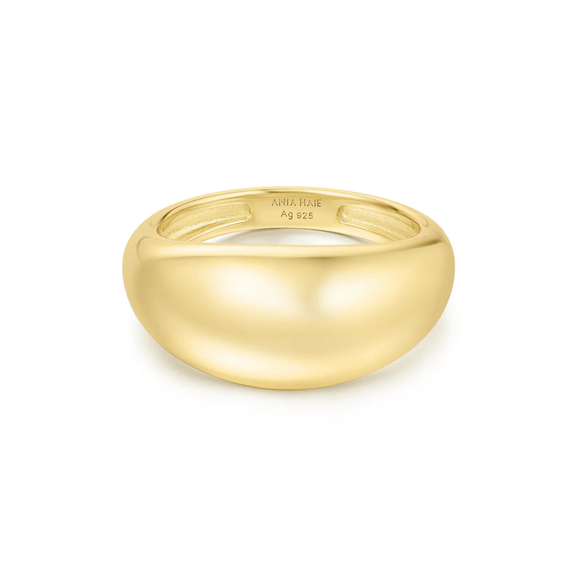 Yellow Bold Dome Ring