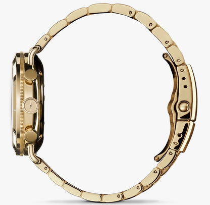 SHINOLA Mens Canfield Sport Chronograph Watch Gold Tone