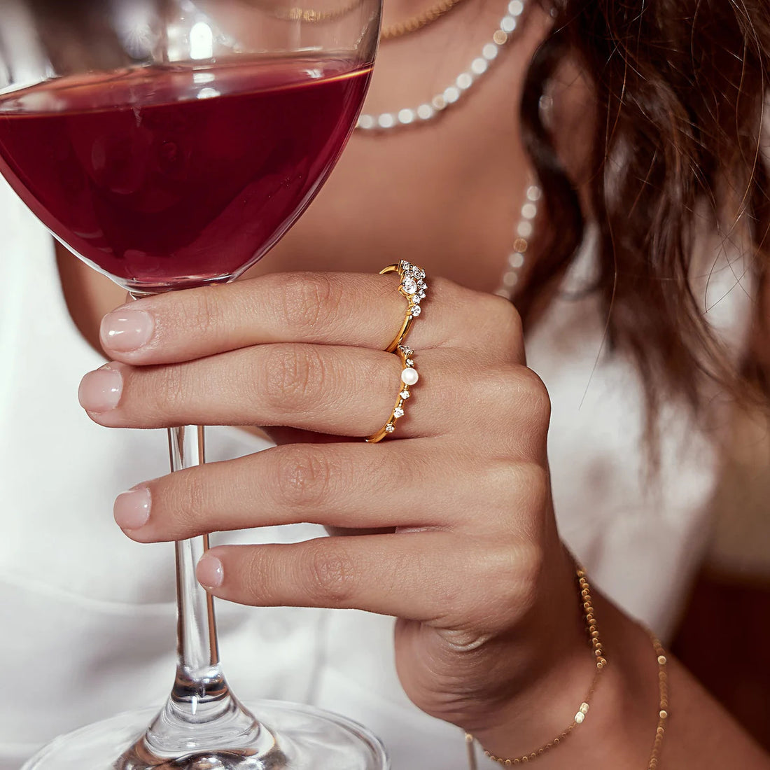 Yellow Flower Cluster Pave Ring