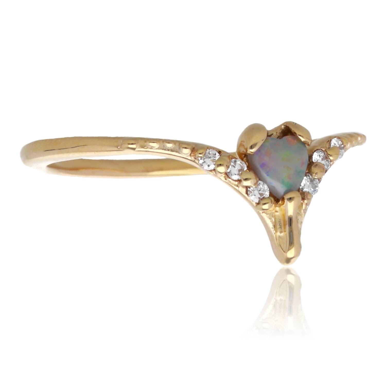 What a Sweetheart Opal and Gold Ring