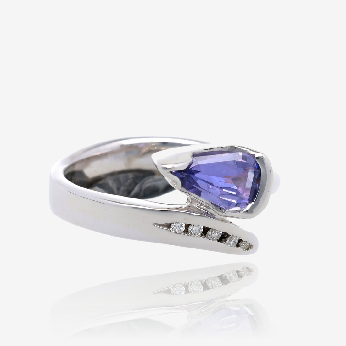New Day Purple Sapphire Wraparound Ring Silver