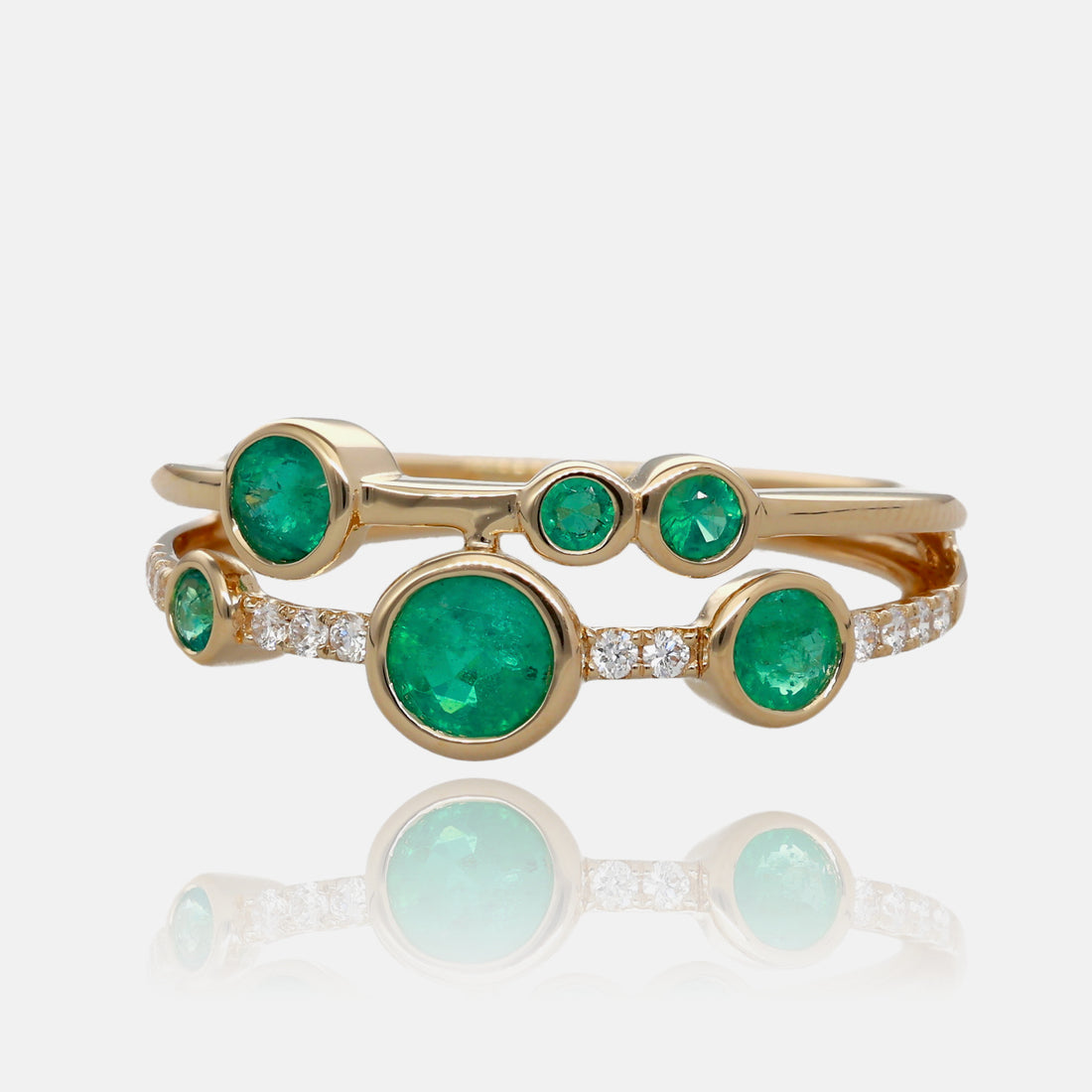Golden Orbit Diamond Accented