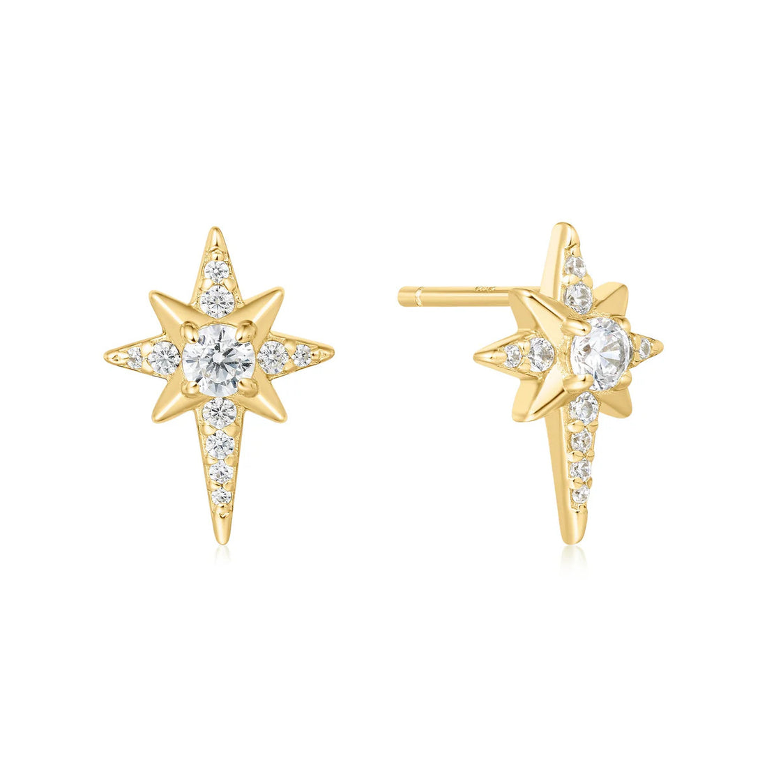 Eight-Pointed Star Stud Earrings