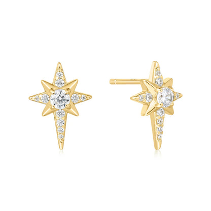 Eight-Pointed Star Stud Earrings