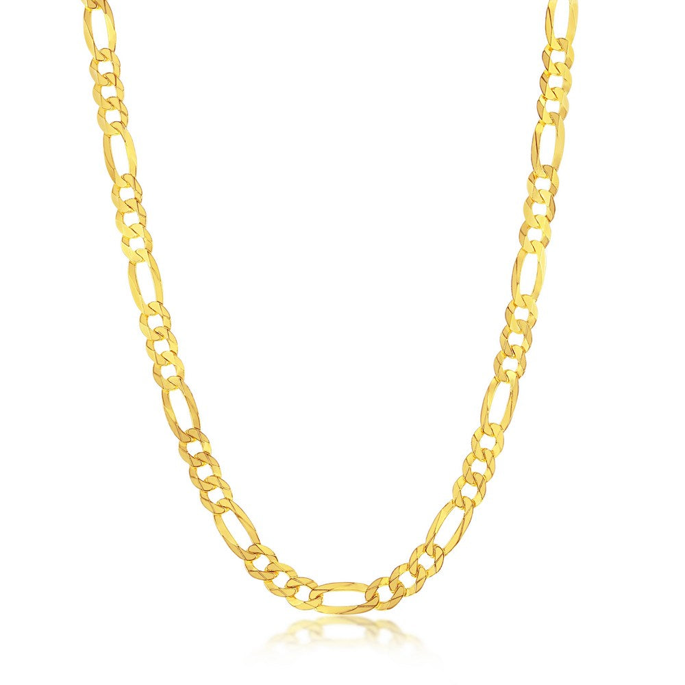 Gold over Silver 4mm Flat Figaro Chain