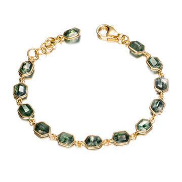 Geo Hexagonal Moss Agate