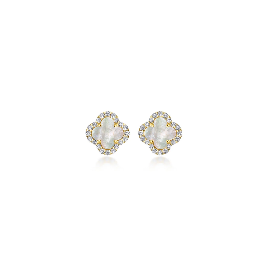 Mother of Pearl Iconic Blossom Yellow Earrings