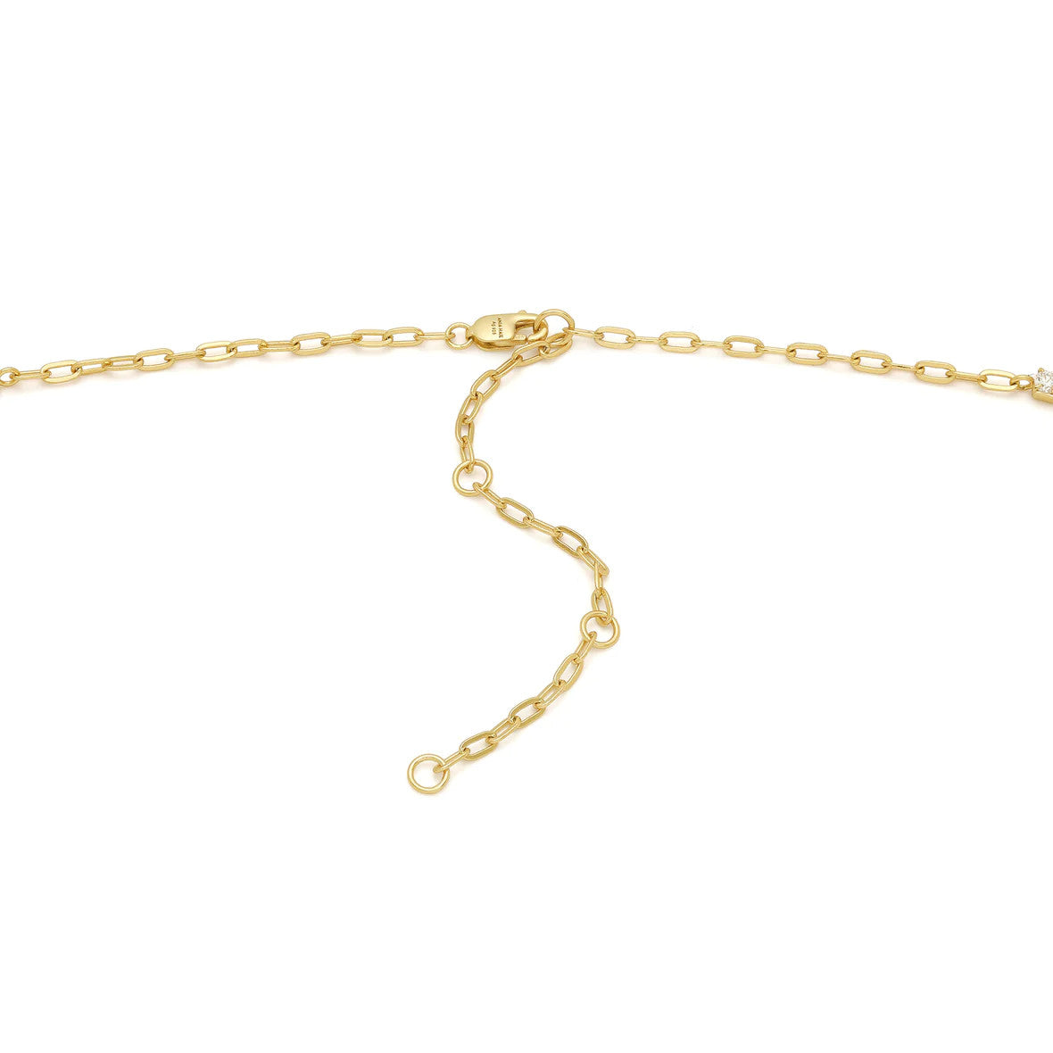 Gold Sparkle Chain Charm Connector Necklace