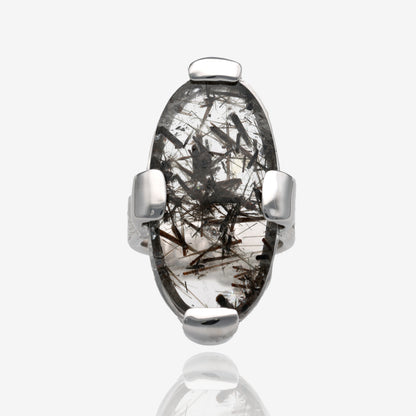 Chaotic Energy Tourmaline Quartz Statement Ring