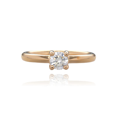 The Wexford Standard 14K Yellow Gold Diamond Solitaire Engagement Ring with 0.50 Carat Natural Diamond