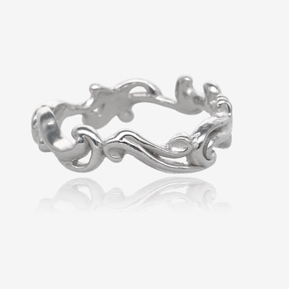 Cirrus Cloud Band in White Gold