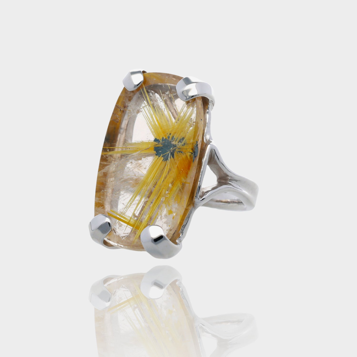 First Contact Star Rutile Quartz Ring