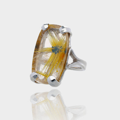 First Contact Star Rutile Quartz Ring