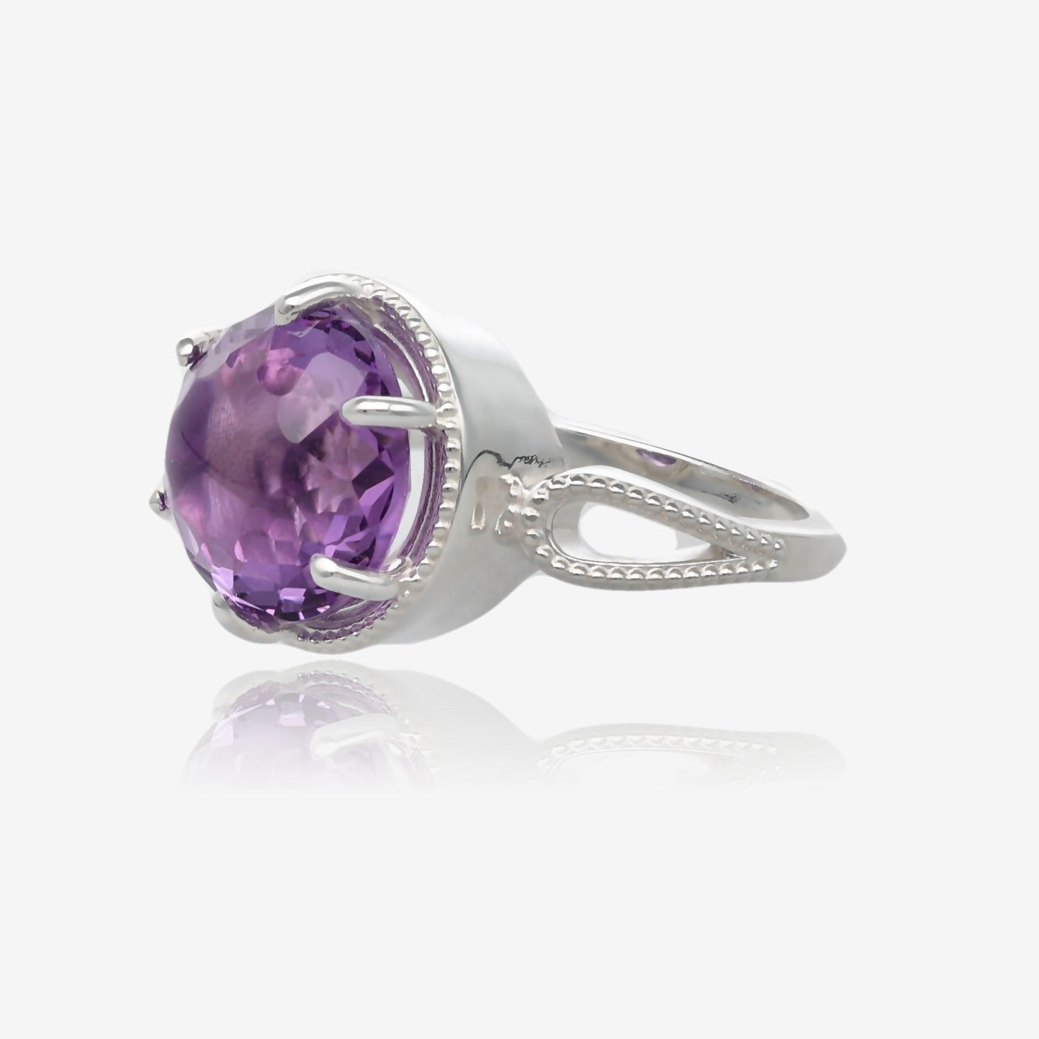 Provencal  Lavender Amethyst Cabochon Ring