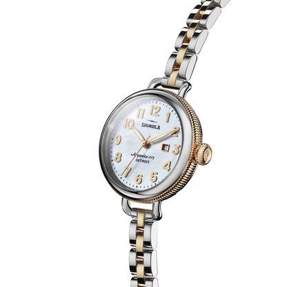 SHINOLA Ladies Birdy Two Tone Watch