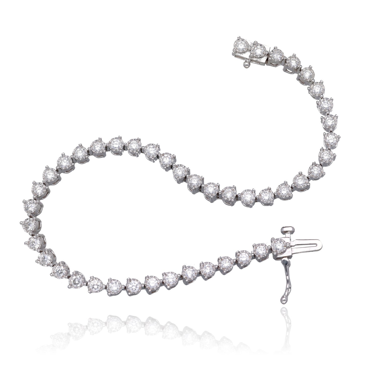 Everyday Elegance 2ct Diamond Silver Tennis Bracelet