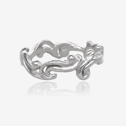 Cirrus Cloud Band in White Gold