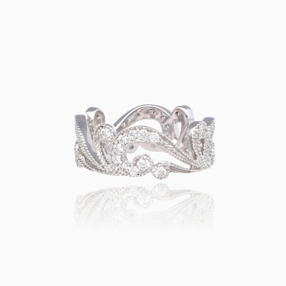 .75ct Paisley Eternity Diamond White Gold Band Size 7