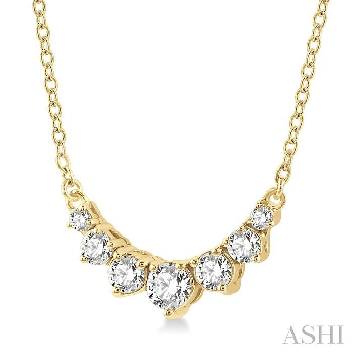 Golden Arc Diamond Necklace