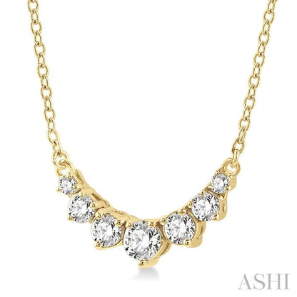 Golden Arc Diamond Necklace