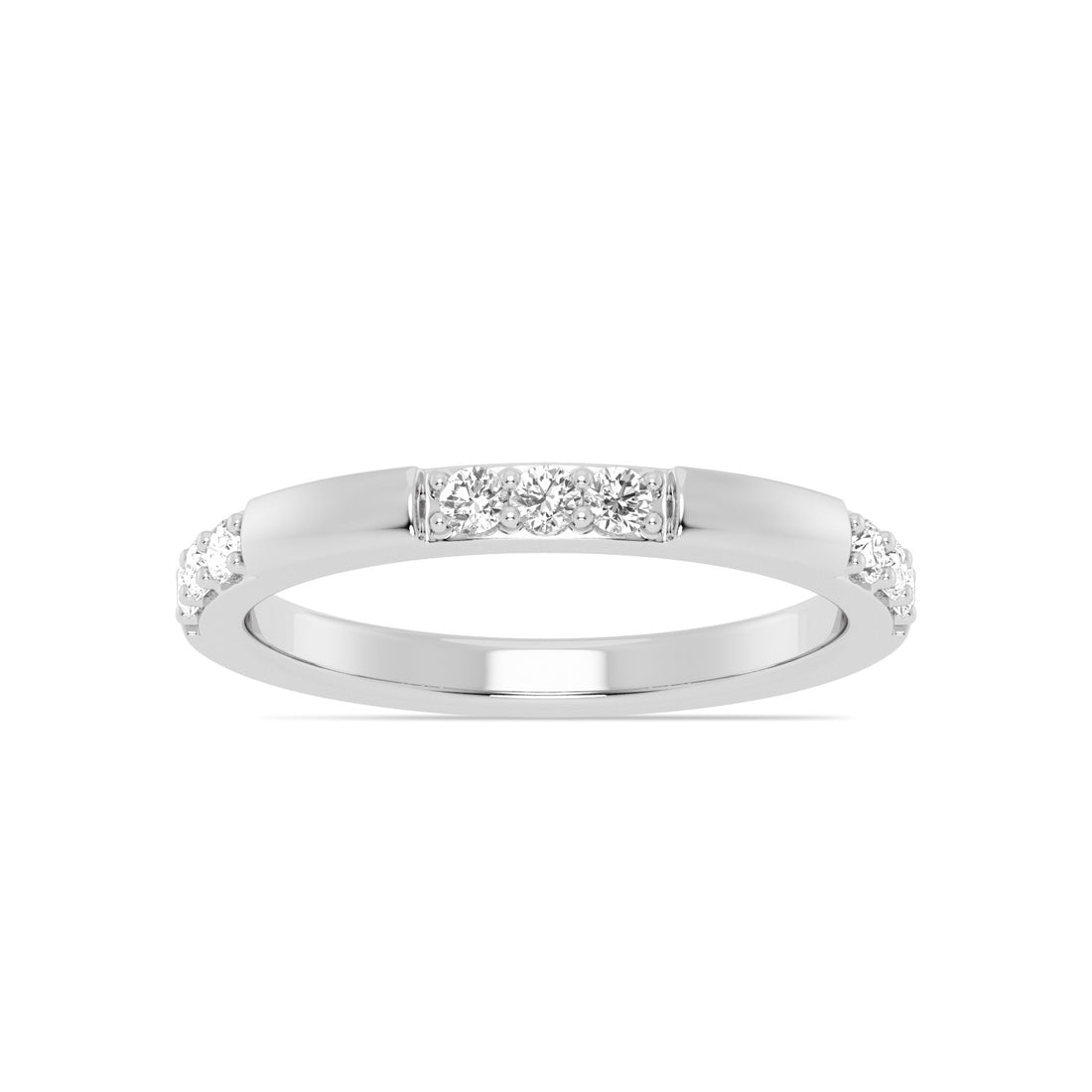 Golden Interval Diamond Wedding Band