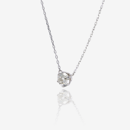 1/3ct Natural Round Diamond Pendant in 18K White Gold