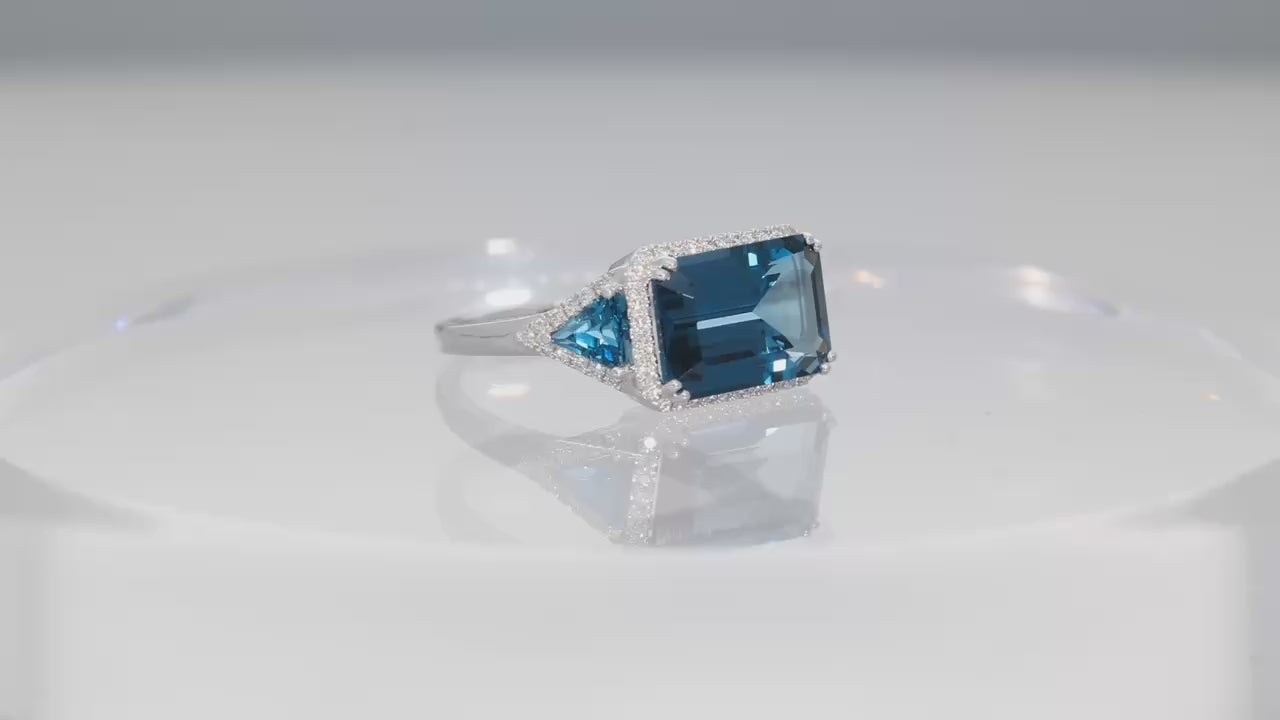 Luxe London Blue Topaz Ring