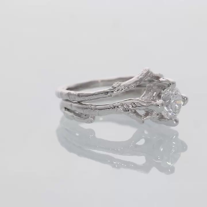 Birch Branch Diamond White Gold Wedding Set