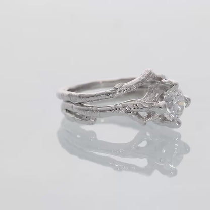 Birch Branch Diamond White Gold Wedding Set