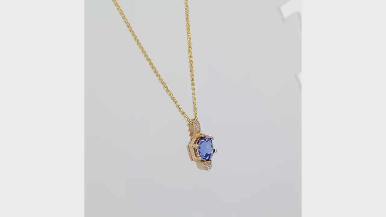 Triumphant Tanzanite and Gold Pendant