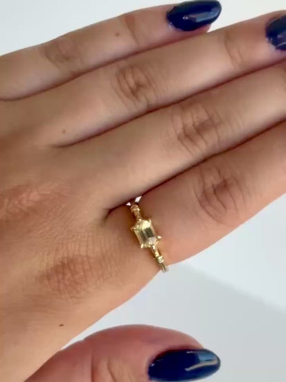 Lemon Yellow Sapphire Gatsby Ring in Gold