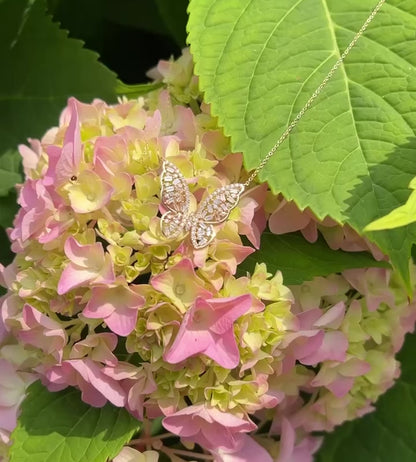 Wings of Light Diamond Butterfly Necklace