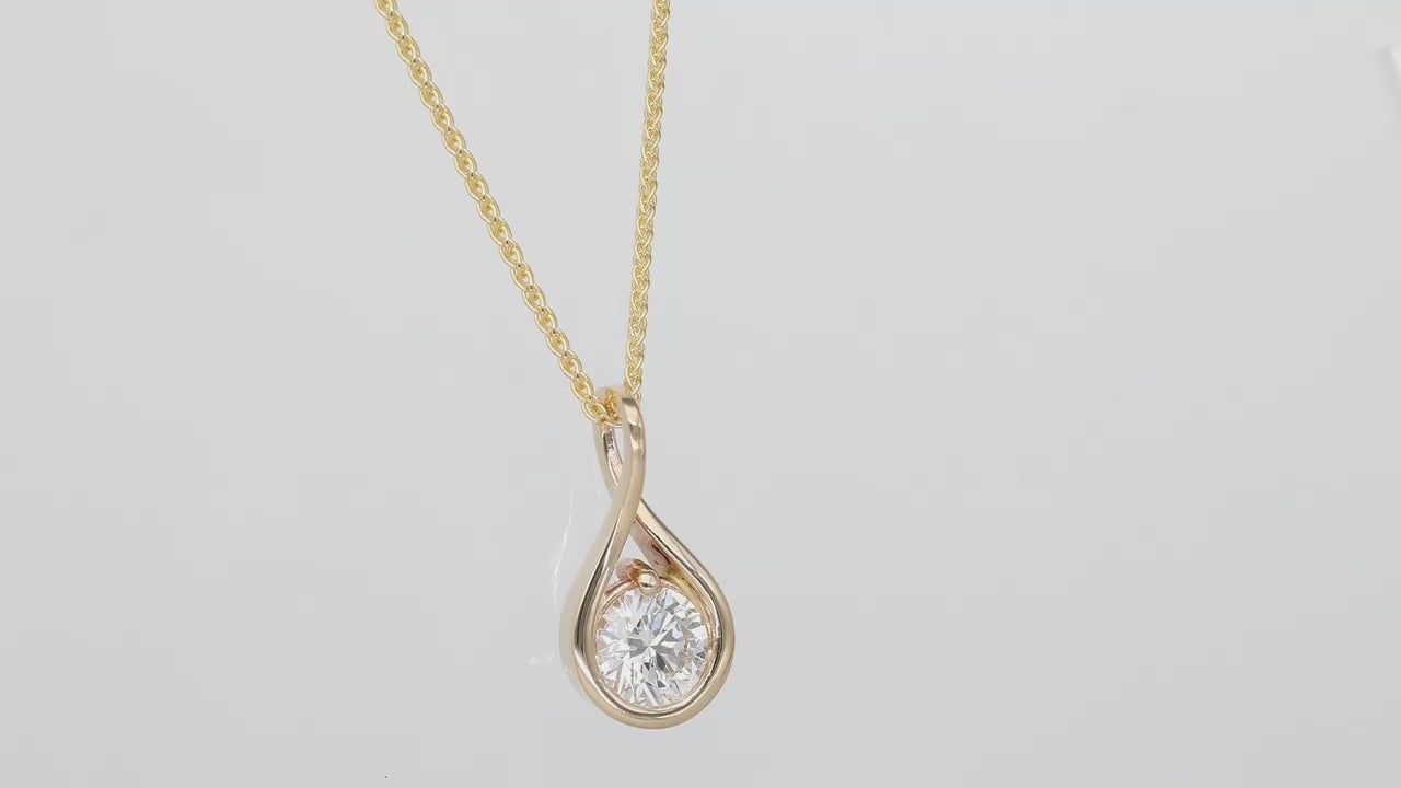 Infinite Shine Sustainable Diamond and Gold Pendant