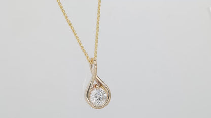 Infinite Shine Sustainable Diamond and Gold Pendant