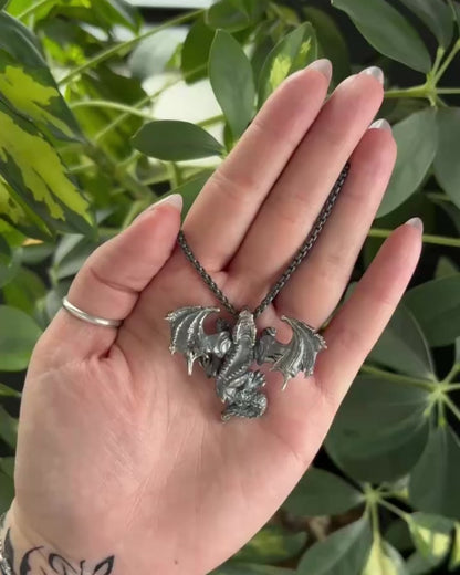 Georgie the Dragon Winged Flight Necklace