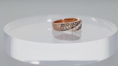 14K Rose Gold Chocolate Swirl Diamond Ring